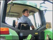 Malcolm Bryan on his farm