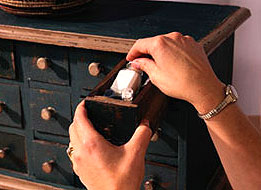 A homeopathic remedy and drawers