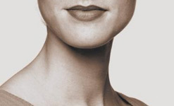 Woman's throat