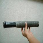 An incendiary bomb, found by Tony's brother in Coventry. One of 30,000 dropped during the Blitz.