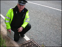 Pc Dave Harte and drain cover