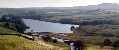 The view across Baldersdale from Balderhead.