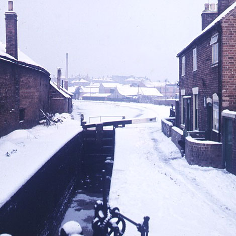 Blockhouse above Diglis lock, Winter 1963