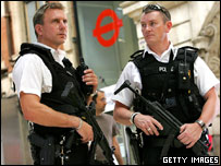 Police presence in London