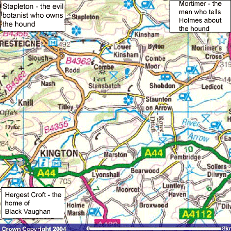 Map of Herefordshire