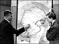 Early explorers and map