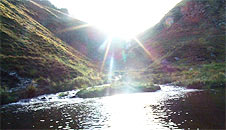 Nant Melyn waterfall and the pond