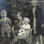 This photograph of Amy and her children (Irene, Ronald and Dereck) was taken during the war