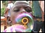 Amani Centre; Zena blowing bubbles