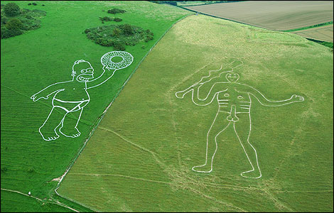 Homer Simpson and the Cerne Giant