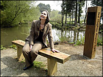 Carol Hughes at the Ted Hughes Poetry Trail