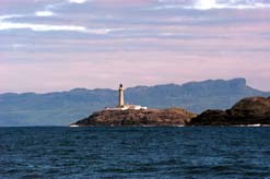 The Ardamurchan Lighthouse across the Sound of Mull (the most westerly point of British mainland)