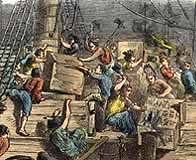 Boston Tea Party on the 16 December 1773