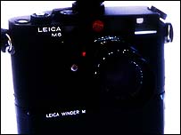 Leica M6 camera with motordrive attached