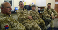 Chaplains Andrew Martlew, David Banbury, Tom Place and Anthony Feltham White in army uniform