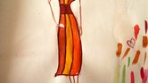 Warm colour dress...