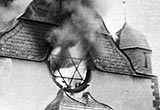Synagogue burning on 'Kristallnacht', Siegen, Germany
