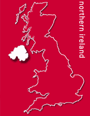Map showing Northern Ireland.