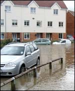 Flooding in Longlevens (taken by Mike Parry)