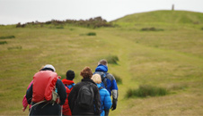 Walking to the summit