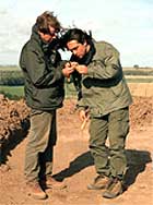 Tony and Neil during a battlefield excavation