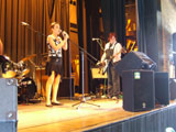 On stage, ready to perform