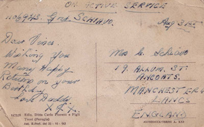 Back of postcard