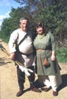 Modern day Celtic couple dressed in authentic Celt style