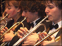 The brass section at the 2007 carol concert