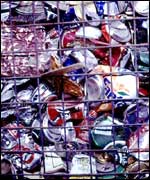 Crushed cans
