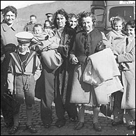 Survivors from the torpedoed ship