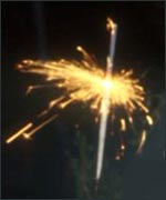 A burning sparkler