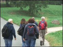 The ramblers heading from pub to pub