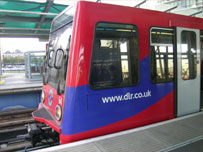 DLR train at West India Quay