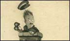 cartoon - up a chimney
