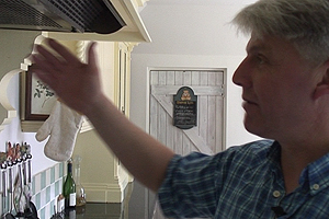At first glance Mark Smith's kitchen looks like any other. But a closer inspection shows nearly every part of it has been recycled..