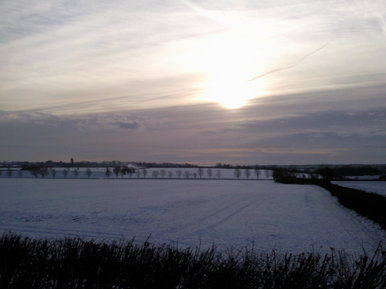 White sunset