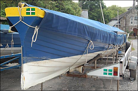 Devon flag on a boat