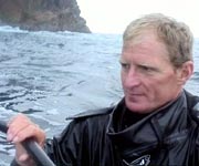 Patrick Winterton making his way along his 750 mile journey