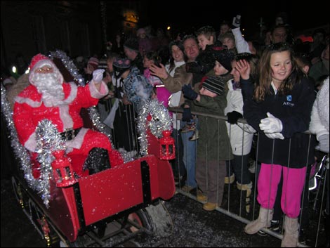 Christmas light switch on Trowbridge