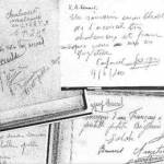 A selection of the autographs Toni collected from Foreign soldiers at Dunkirk