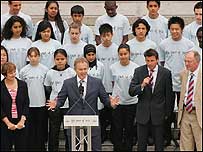 Tony Blair and Olympic team