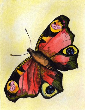 Baby sympathy card design - butterfly