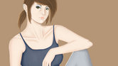 Girl sitting...