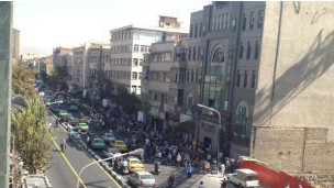 اعتراض در حوالی بازار