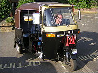 Jeremy Sallis in the tuk-tuk
