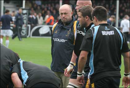 John Brain oversees pre-match preparations