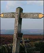 Signpost on Eyam Moor