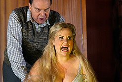 Image: Photo Credit: Clive Barda Lady Macbeth of Mtsensk by Dmitry Shostakovich Royal Opera 04/03 Stefan Margita as Zinovy Ismailov Katarina Dalayman as Katerina Ismailova