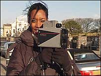 Josie with speed camera